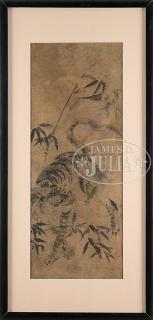 Appraisal: GROUP OF ART Japanese or Korean school Tiger and Bamboo