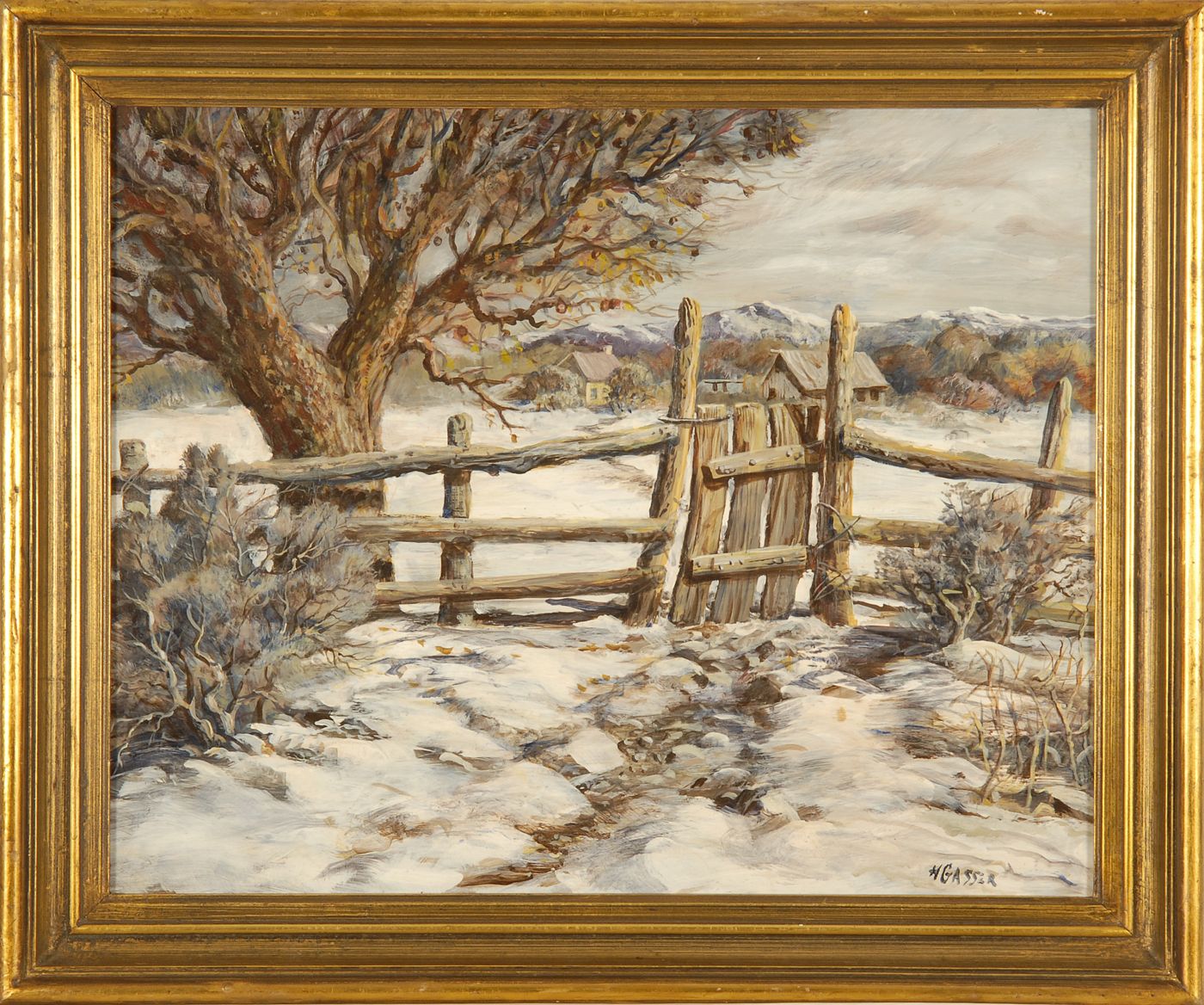 Appraisal: HENRY MARTIN GASSERAmerican - Winter's Gate Signed lower right H