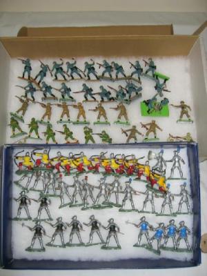 Appraisal: Thirty eight Britains plastic Second World War soldiers and thirty