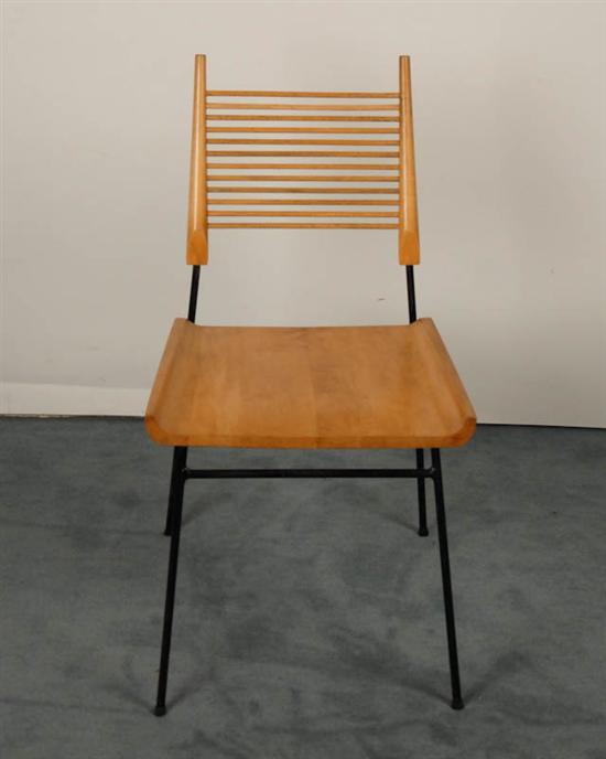 Appraisal: Paul McCobb for Winchendon Shovel Chair wrought-iron base with birch