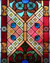 Appraisal: Stained Glass Window Arts and Craft Period Decorative window panel