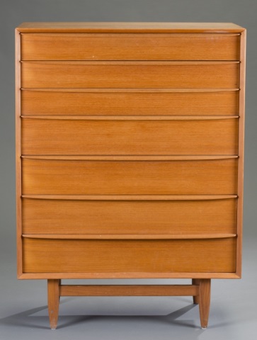 Appraisal: Teak Bachelors Chest Seven drawers H x W x D