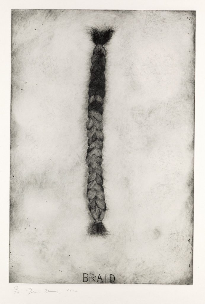 Appraisal: JIM DINE Braid Etching x mm x inches full margins