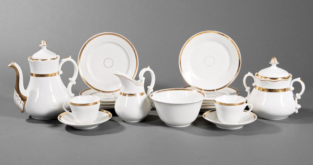 Appraisal: Assembled Set of Paris Anneau d'Or Porcelain mid- th c