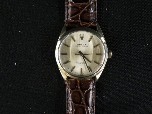 Appraisal: Man's Rolex Wristwatch stainless steel with goldon top part model