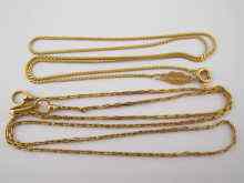 Appraisal: A yellow metal tests carat gold necklace chain approx cm