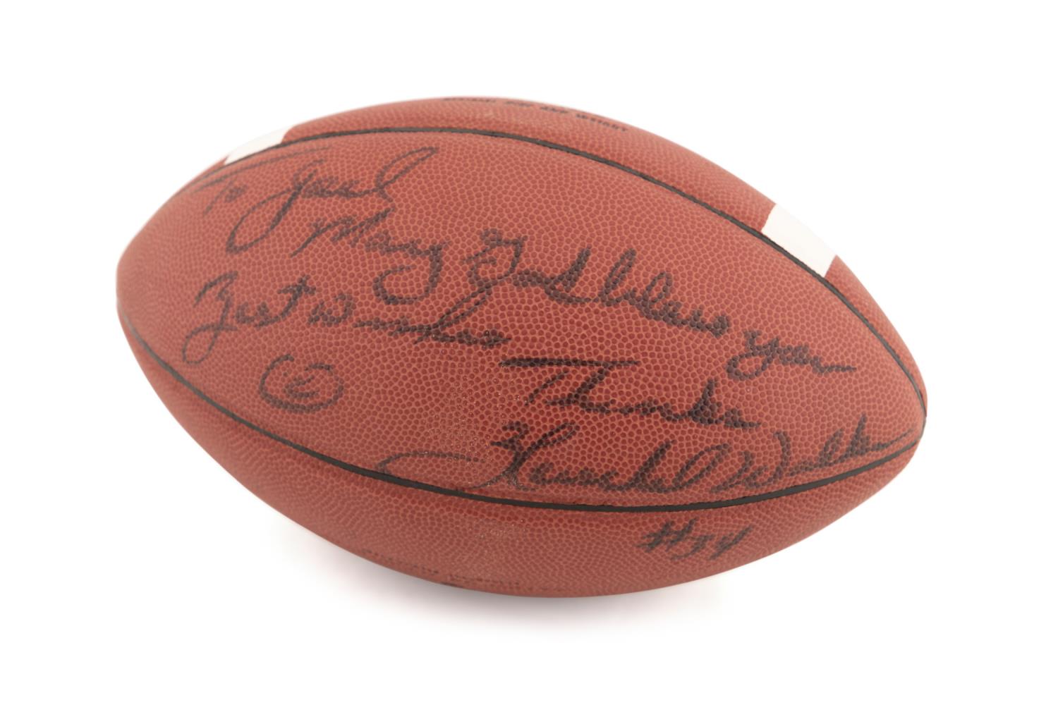 Appraisal: HERSCHEL WALKER SIGNED INSCRIBED FOOTBALL Herschel Walker autographed Nike football