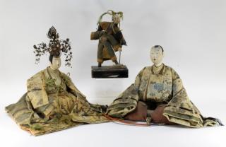 Appraisal: Japanese Meiji Period Gofun Boys Day Dolls JAPAN MEIJI PERIOD