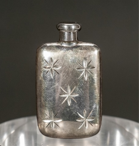 Appraisal: Tiffany Co Sterling Perfume Bottle Etched star design ozT