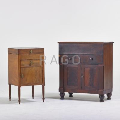 Appraisal: TWO MAHOGANY COMMODES th c Larger x x Condition Report