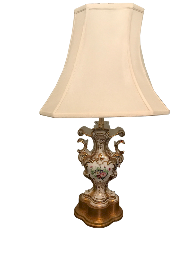 Appraisal: Dresden Style Porcelain Lamps Dresden Style Porcelain Lamp Dresden Style