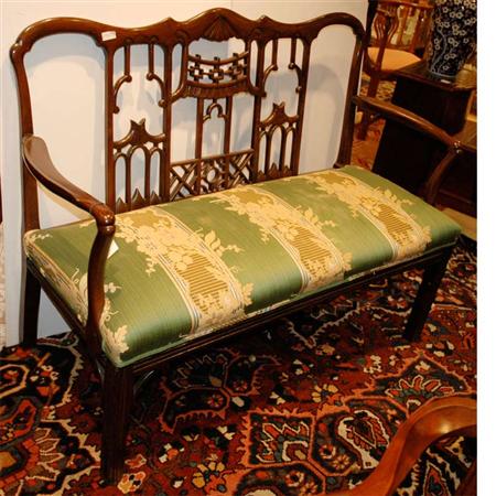 Appraisal: George II Mahogany Settee Estimate -