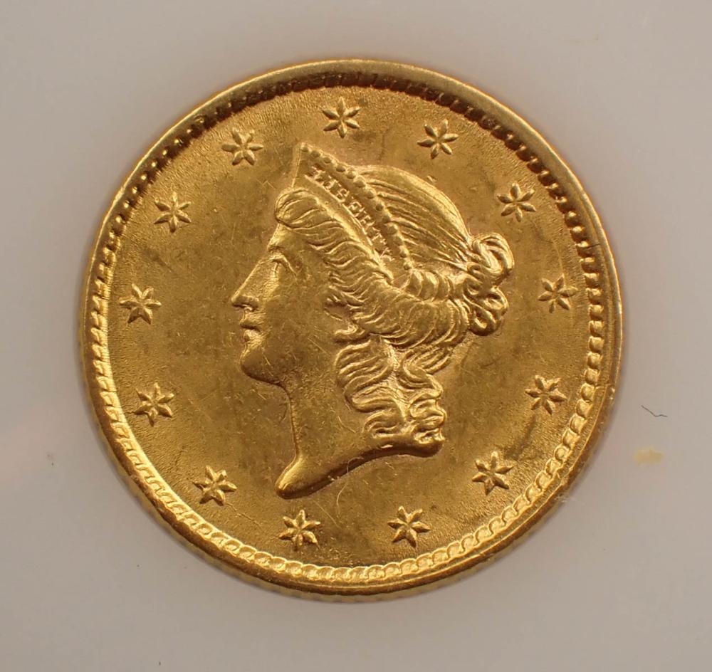 Appraisal: U S ONE DOLLAR GOLD COIN Liberty head type gold