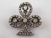 Appraisal: A Victorian gold and silver diamond brooch designed as a