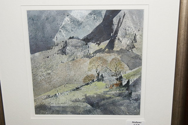 Appraisal: Malcolm Edwards British th Century Snowdonian textures signed watercolour artist's