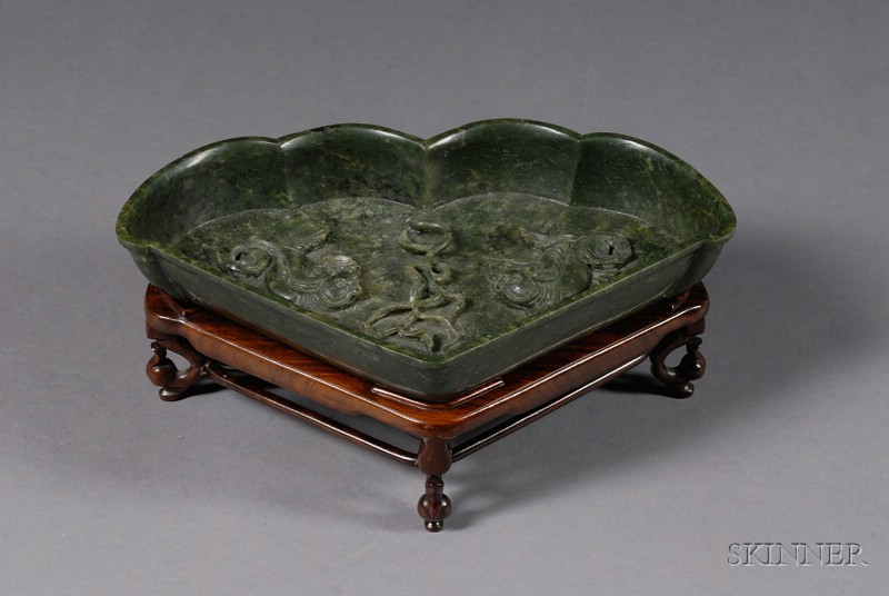 Appraisal: Jade Bowl China late th early th century spinach green