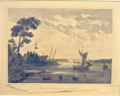 Appraisal: piece Hand-Colored Aquatint Hill J after Shaw J oshua Norfolk