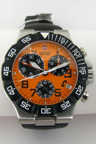 Appraisal: New Victorinox Swiss Army gentleman's chronograph Summit XLT with orange