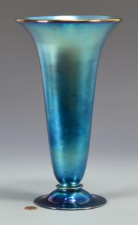 Appraisal: Steuben Aurene Art Glass Vase Blue iridescent blown glass vase