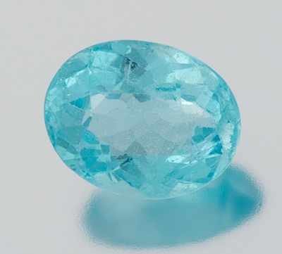 Appraisal: An Unmounted Natural Blue Apatite Gemstone Offered with an Appraisal