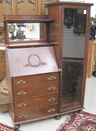 Appraisal: LATE VICTORIAN MAHOGANY SECRETARY BOOKCASE American c the right half