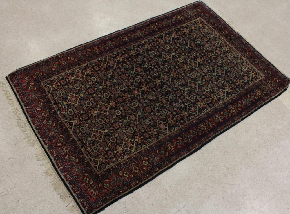 Appraisal: HAND KNOTTED PERSIAN AREA RUG overall Herati floral design on