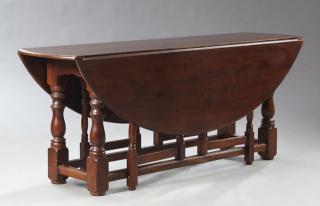 Appraisal: English Carved Oak Drop Leaf Gate Leg Wake Table th