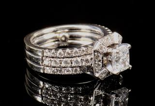 Appraisal: ct Radiant Brilliant Diamond Set One k white gold and