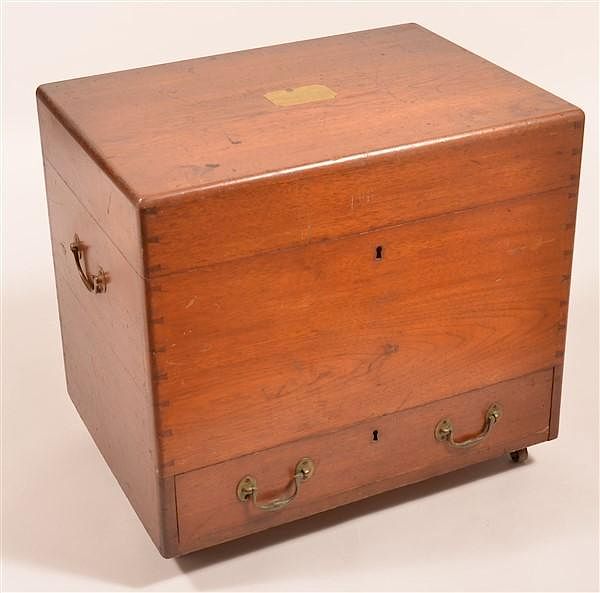 Appraisal: Walnut Dovetailed Silver Canteen Chest Walnut Dovetailed Silver Canteen Chest