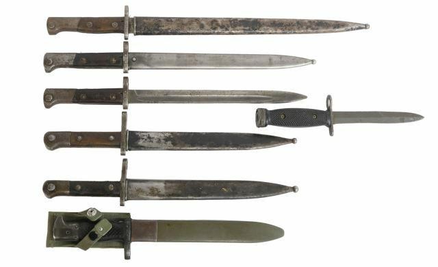 Appraisal: lot of World bayonets including Yugoslavia M with BT triangle