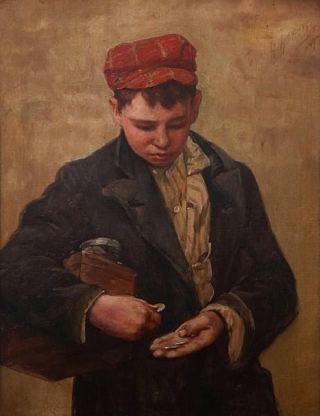 Appraisal: John H Henrici American - A Young Boy Counting his