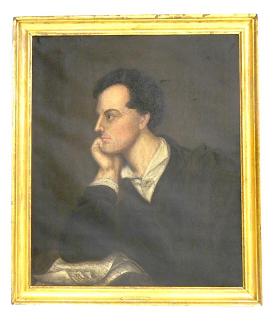 Appraisal: Portrait of Lord George Gordon Byron English - unsigned oil