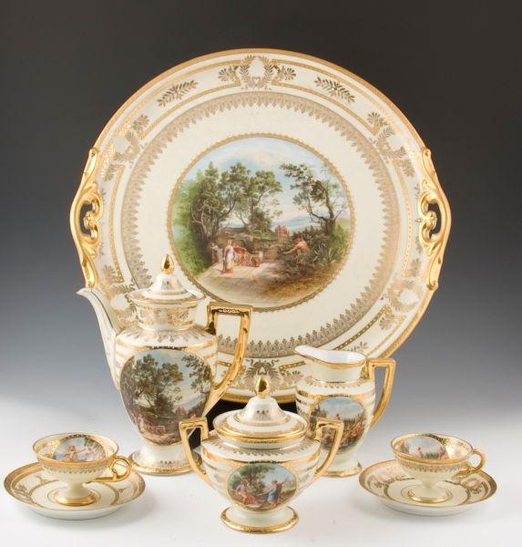 Appraisal: Royal Vienna Demi-tasse Set late th c with handled tray