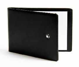 Appraisal: Mont Blanc Notepad made of black cowhide leather with leather