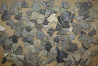 Appraisal: Vermont prehistoric damaged incomplete artifacts including arrowheads points- pcs length