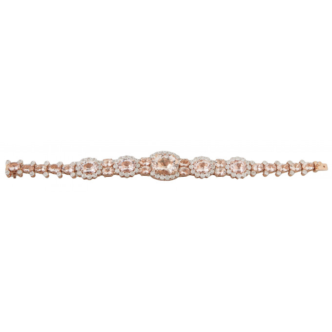 Appraisal: K Rose Gold Link Bracelet of Oscar Friedman design with