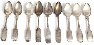 Appraisal: Silver Coffee Spoons Comprising six labeled Warden and two labeled