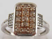 Appraisal: A carat white gold pave set diamond ring head approx