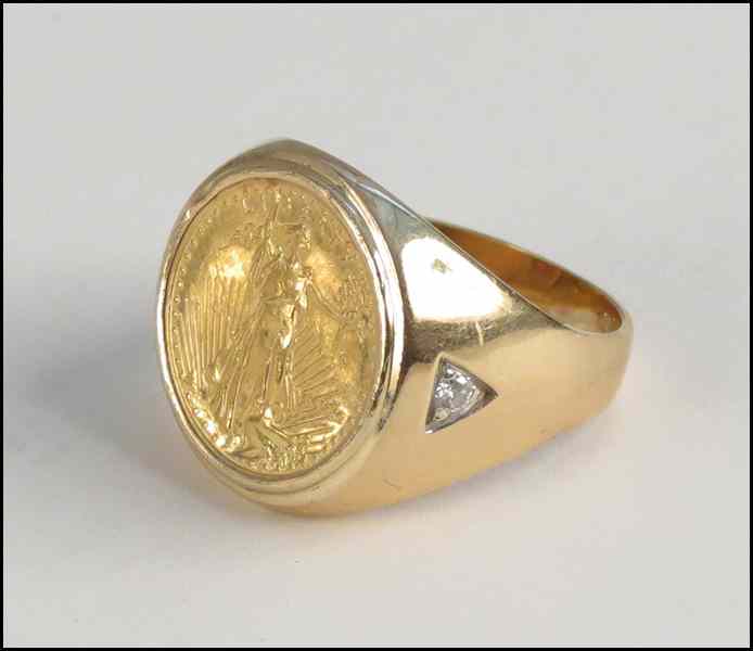 Appraisal: GOLD LIBERTY COIN Mounted in a karat yellow gold setting