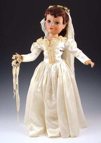 Appraisal: '' HARD PLASTIC MADAME ALEXANDER BRIDE DOLL All original circa