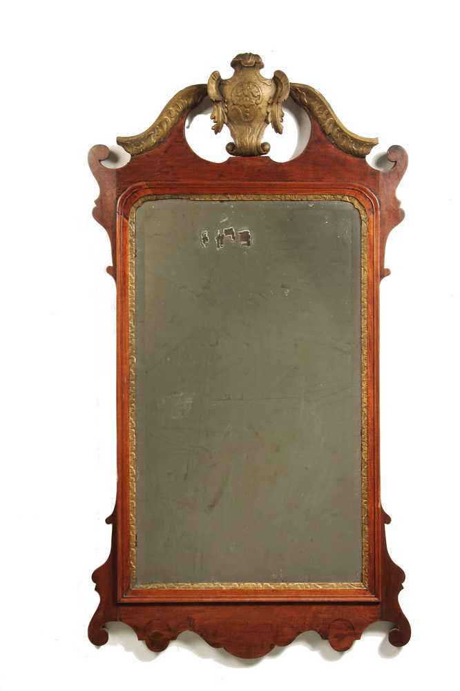 Appraisal: CHIPPENDALE HALL MIRROR - Period Chippendale Hall Mirror in mahogany