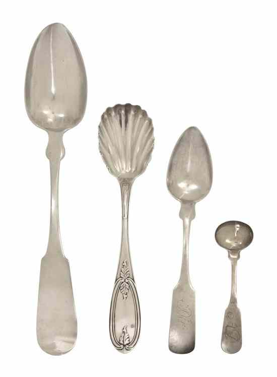 Appraisal: A Collection of American Coin Silver Spoons comprising three spoons