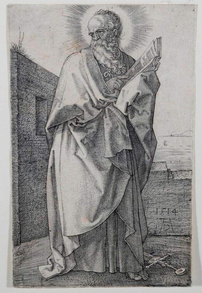 Appraisal: Albrecht Durer - An original engraving of St Paul by