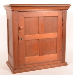 Appraisal: th C Walnut One Door Hanging Cupboard th C Walnut