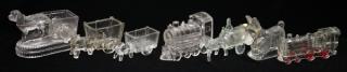 Appraisal: PRESSED GLASS CANDY CONTAINERS PRESSED GLASS CANDY CONTAINERS EARLY TO