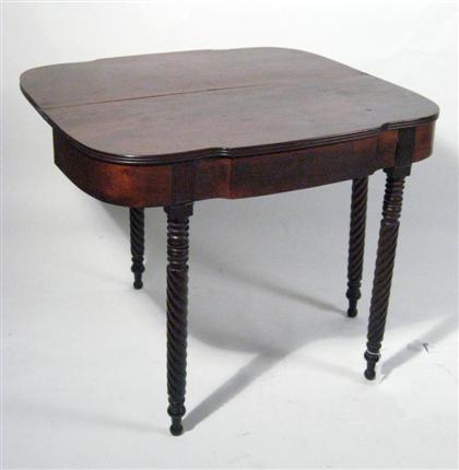 Appraisal: Classical carved mahogany card table pennsylvania early th century The