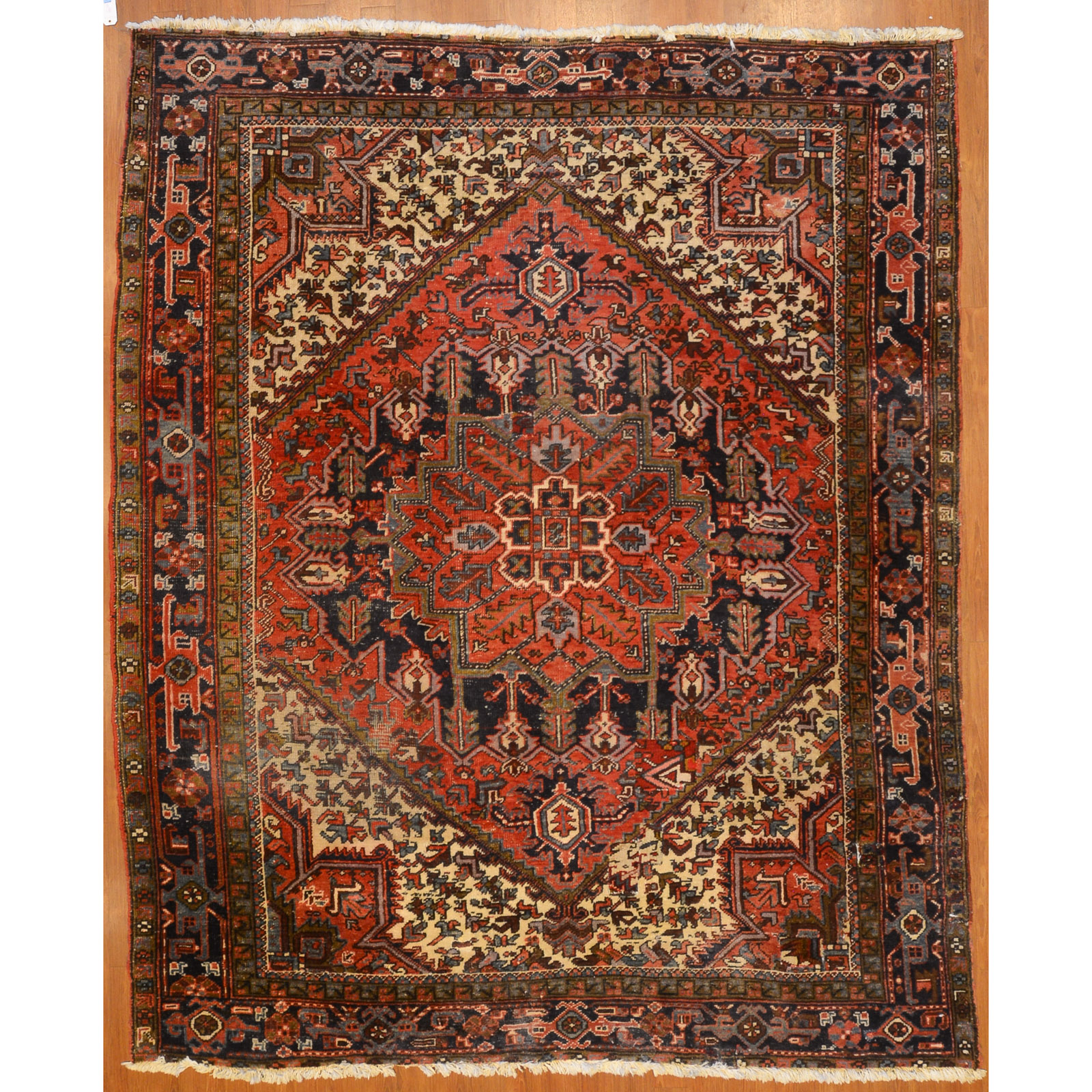 Appraisal: HERIZ RUG PERSIA X Third quarter- th century hand-knotted wool