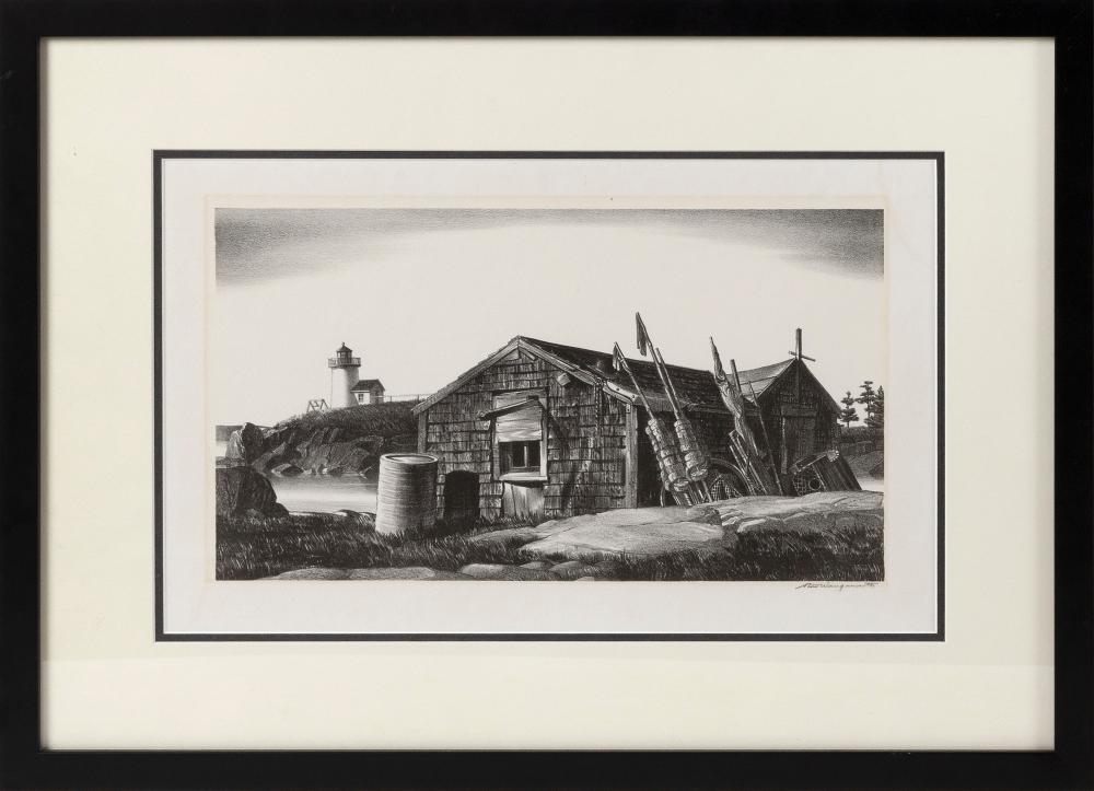 Appraisal: STOW WENGENROTH NEW YORK MASSACHUSETTS FISHING SHACK AND A DISTANT