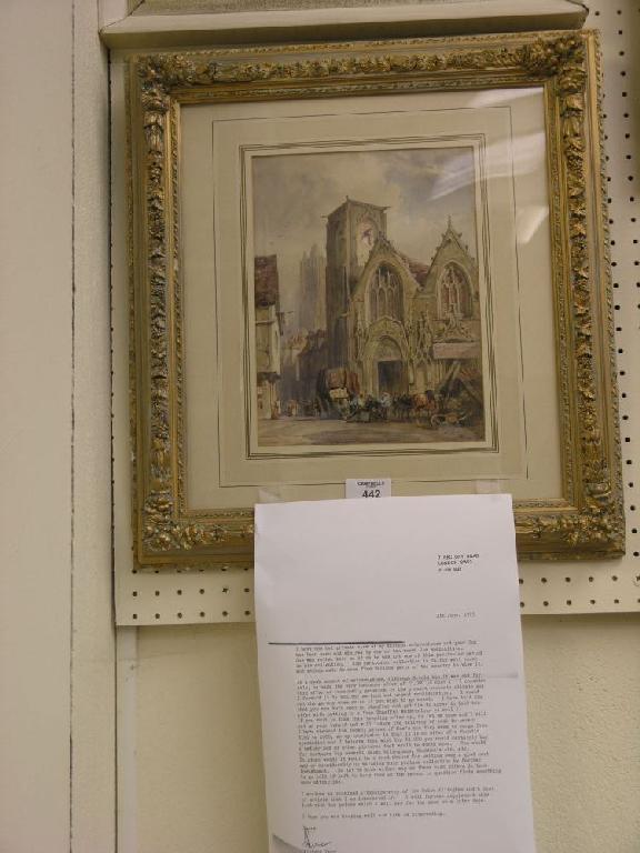 Appraisal: Attributed to David Cox - watercolour - French church and