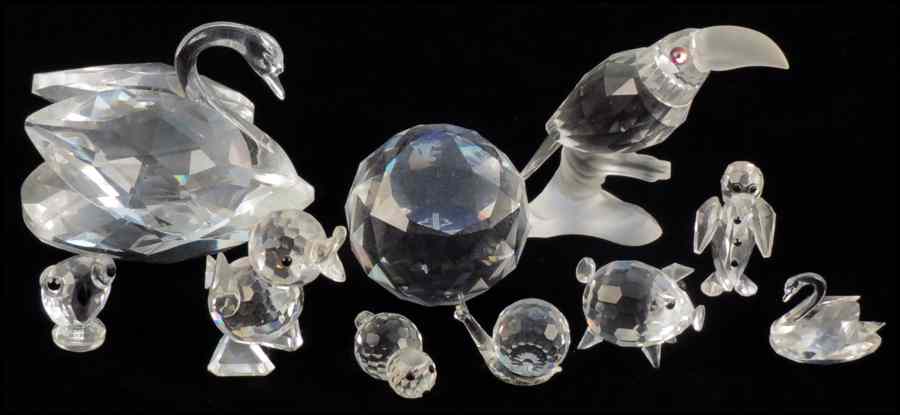 Appraisal: GROUP OF SWAROVSKI CRYSTAL ANIMALS Condition No Specific Condition Recorded